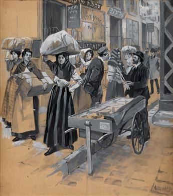 JOHN NORVAL MARCHAND. Market in the Jewish Ghetto.